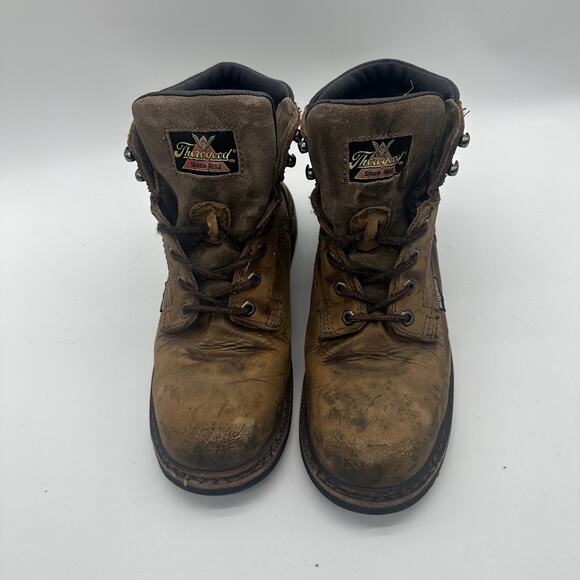 Mens SIze 8.5W Thorogood 804-3236 Brown Waterproof Comp Toe Safety Toe Work Boot - Picture 3 of 9